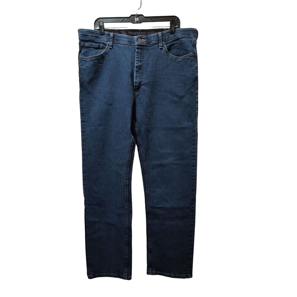 Vintage Wrangler Authentics Jeans 38x32 Straight Blue Stretch Denim 10ZM1CSDI